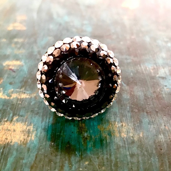 Festive Colorful Crystal Stretch Rings - Picture 7 of 7